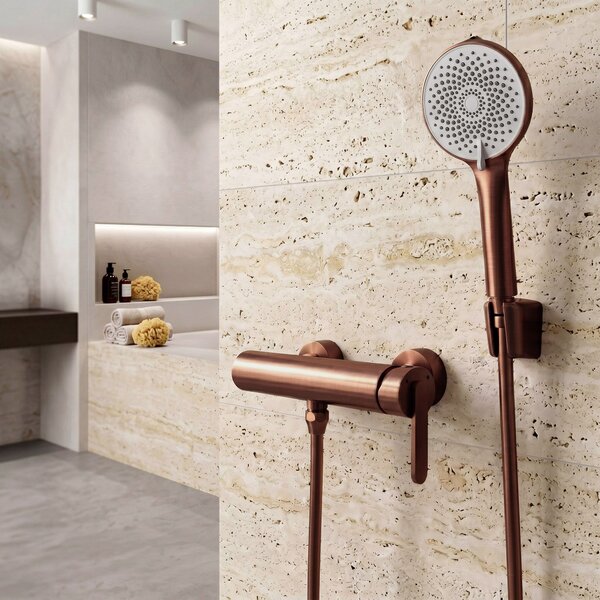 Sprchová hadice proti překroucení Rea Brush Copper 150 cm