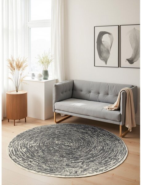 Šedo-krémový kulatý koberec ø 160 cm Gloria Cavallo – Hanse Home
