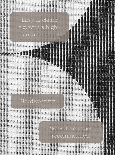 Černobílý vnitřní a venkovní běhoun 80x250 cm Duet Bowen – NORTHRUGS