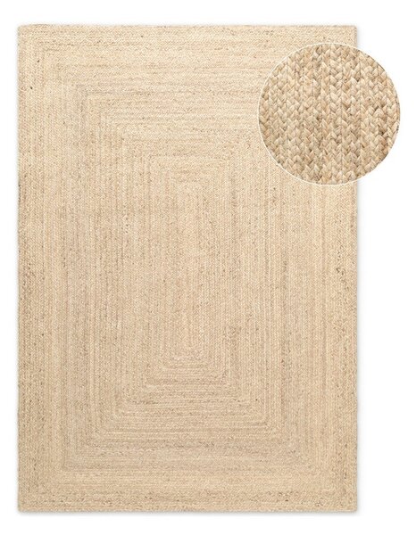 Oboustranný/ručně tkaný jutový koberec ve světle přírodní barvě 80x150 cm Juno – Hanse Home