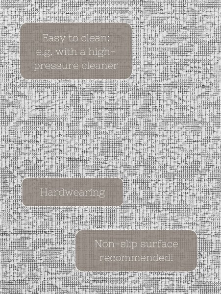 Vnitřní a venkovní běhoun v šedé a slonovinové barvě 80x250 cm Duet Kona – NORTHRUGS