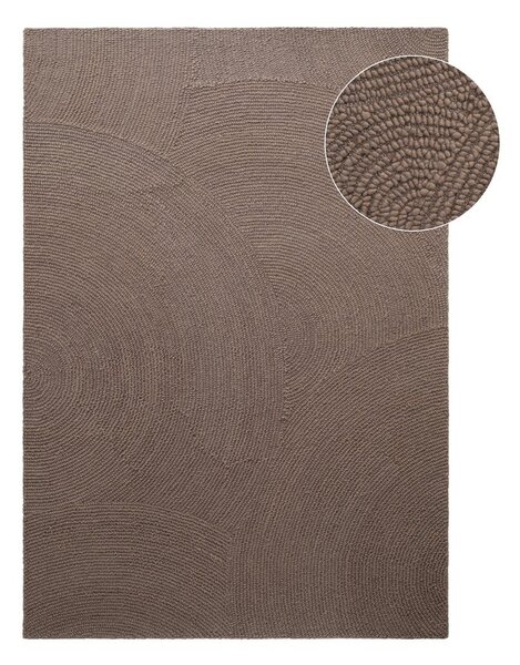 Taupe ručně tkaný vlněný koberec 200x300 cm Calmio – Hanse Home