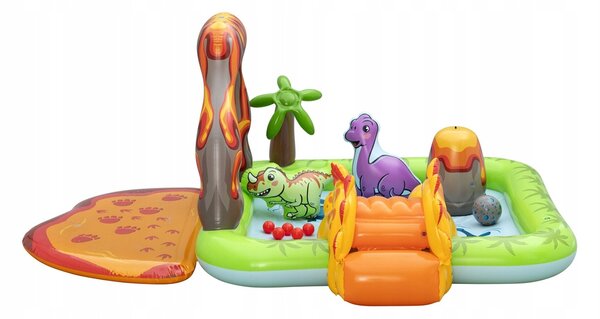 Nafukovací bazén obdélníkový DĚTSKÉ HŘIŠTĚ VODNÍ DINOSAUŘI Bestway 262 x 188 cm