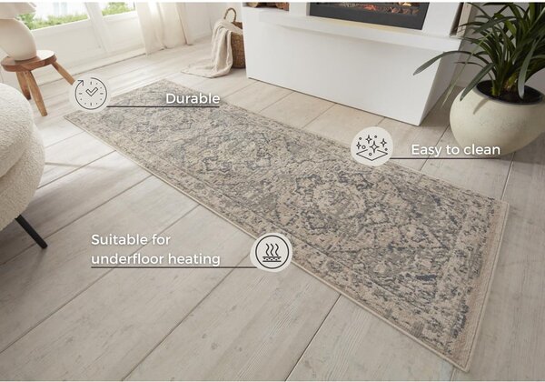 Šedobéžový běhoun 80x200 cm Terrain Designer Sand – Hanse Home