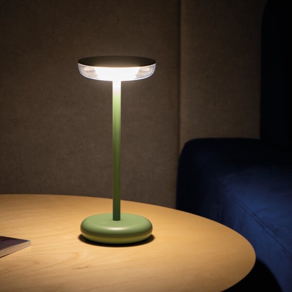 Kanlux 37313- LED Stmívatelná nabíjecí lampa FLUXY LED/1,7W/1800 mAh IP44 zelená