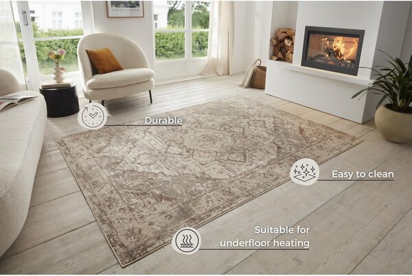 Šedý/béžový koberec 160x235 cm Terrain Designer Sand – Hanse Home