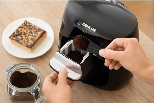 Sencor - Kávovar se dvěma hrnky 500W/230V černá