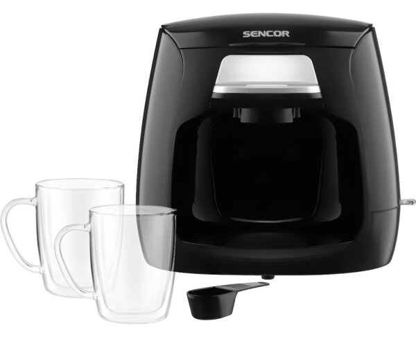 Sencor - Kávovar se dvěma hrnky 500W/230V černá