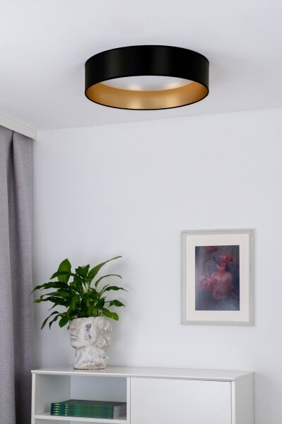 Duolla - LED Stropní svítidlo ROLLER LED/24W/230V pr. 45 cm černá/zlatá
