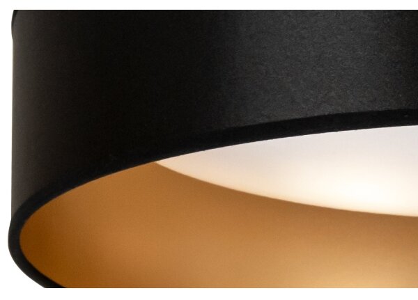Duolla - LED Stropní svítidlo ROLLER LED/24W/230V pr. 45 cm černá/zlatá