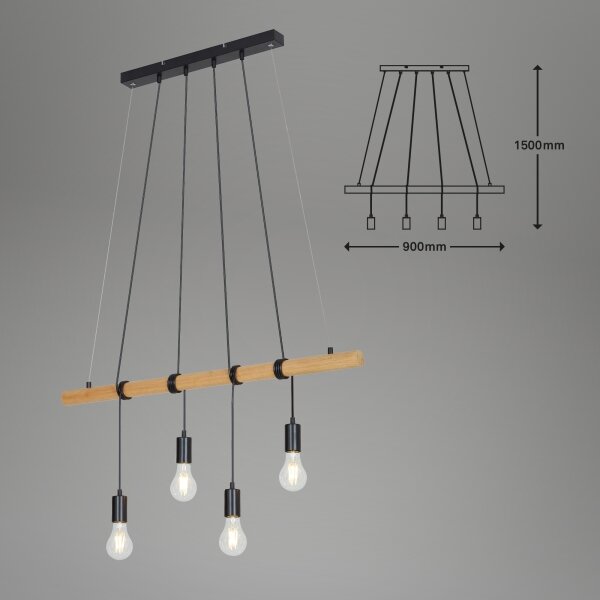 Briloner 4015045 - Lustr na lanku 4xE27/25W/230V