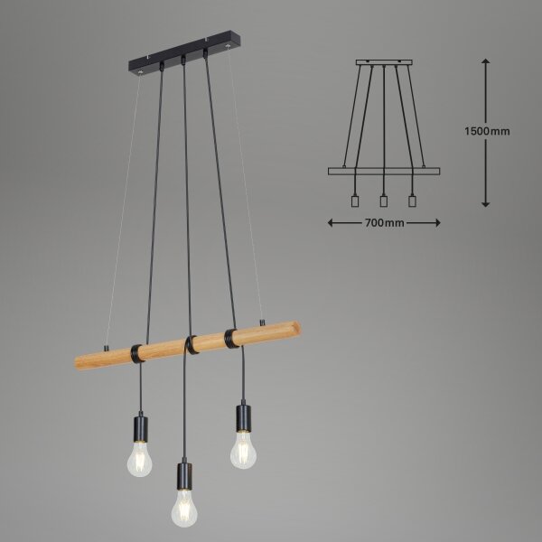 Briloner 4015035 - Lustr na lanku 3xE27/25W/230V