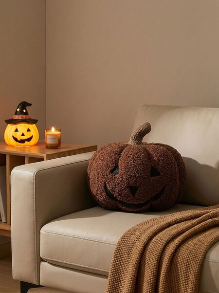 Sinsay - Halloweenský dekorativní polštář ve tvaru dýně - oranžová