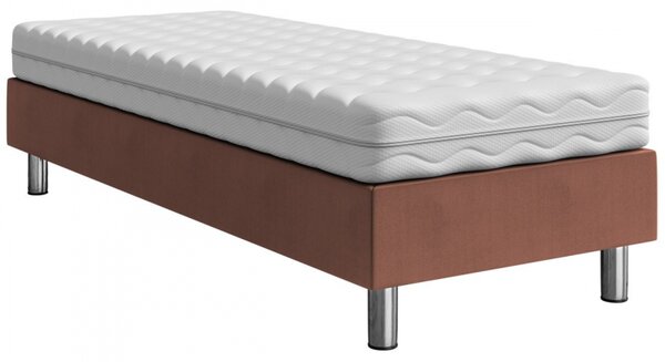 Čalouněná jednolůžkova postel Estelle-Baza, Potah: ekokůže Soft 017 (bílá), Rozměr postele: 90x200 Mirjan24 5903211020957