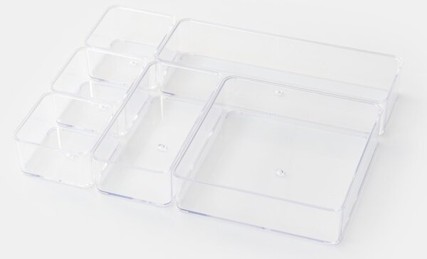 Sinsay - Sada průhledných organizérů 6 pack - clear