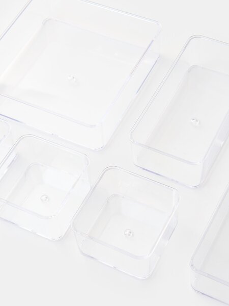 Sinsay - Sada průhledných organizérů 6 pack - clear