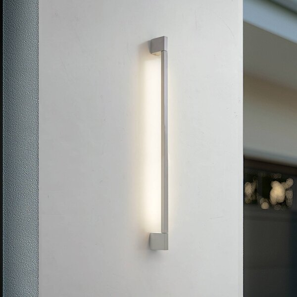 Lindby LED venkovní nástěnné svítidlo Neano, 90 cm, kamenně šedé, IP54, Hliník / šedá / zinek, Hliník, Moderní