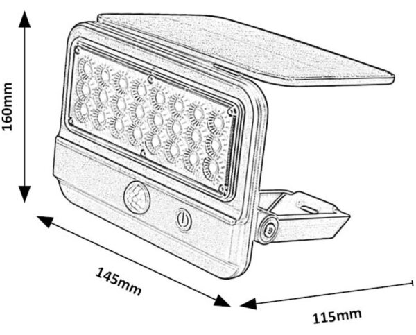Rabalux 77040 - LED Solární nástěnné svítidlo FLAXTON LED/7W/3,7V IP54 černá