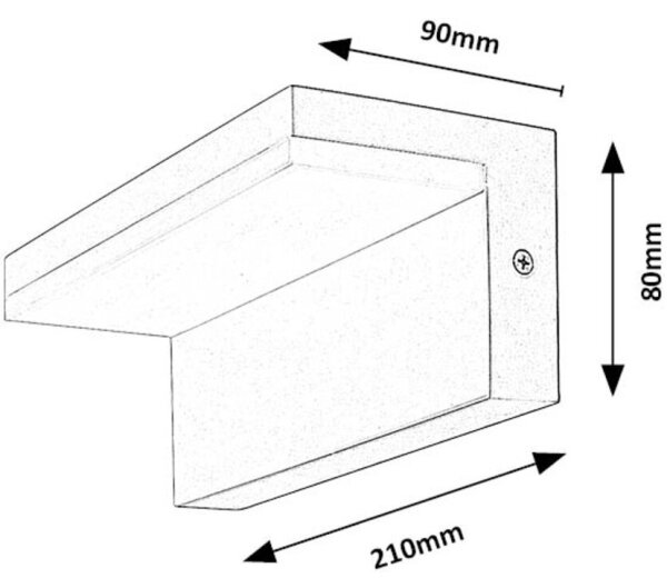 Rabalux 77093 - LED Venkovní nástěnné svítidlo ZARAGOZA LED/10W/230V IP54 bílá