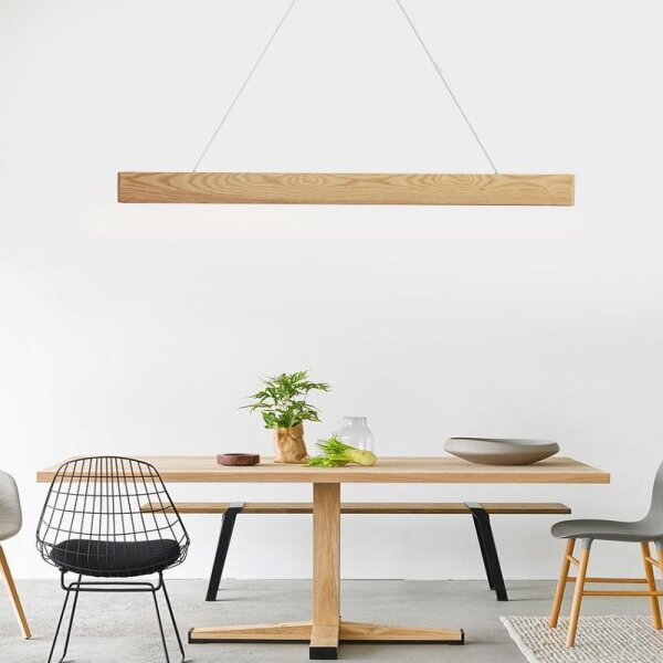 LED Lustr na lanku LED/22W/230V 4000K 120 cm jasan/masiv