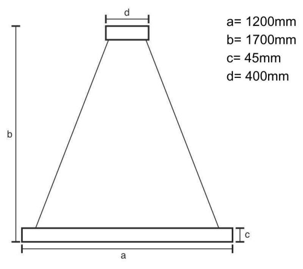 LED Lustr na lanku LED/22W/230V 4000K 120 cm buk/masiv