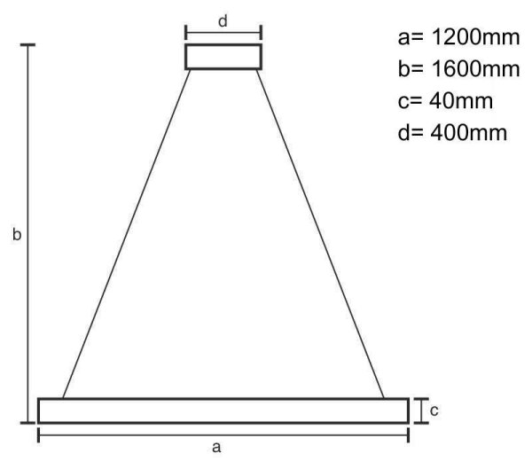 LED Lustr na lanku LED/22W/230V 4000K 120 cm jasan/masiv