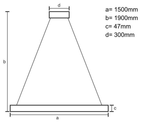 LED Lustr na lanku LED/26W/230V 4000K 150 cm jasan/masiv