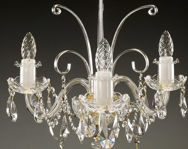 Křišťálová stolní lampa ES140302, Varianta Zlatá