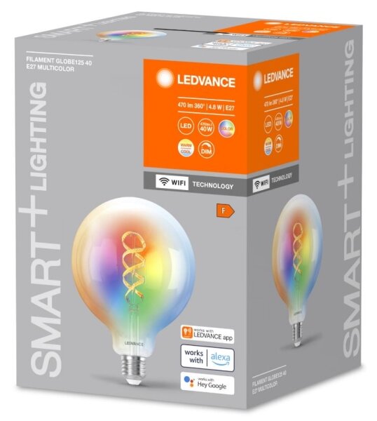 LED RGBW Stmívatelná žárovka SMART+ E27/4,8W/230V 2700-6500K Wi-Fi - Ledvance