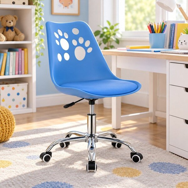 Dětská židle k psacímu stolu SPRINGOS Paws HF0039 modrá