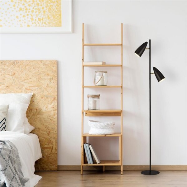 Searchlight EU60971BK - Stojací lampa STYLUS 2xE14/7W/230V černá