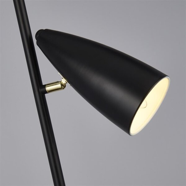 Searchlight EU60971BK - Stojací lampa STYLUS 2xE14/7W/230V černá
