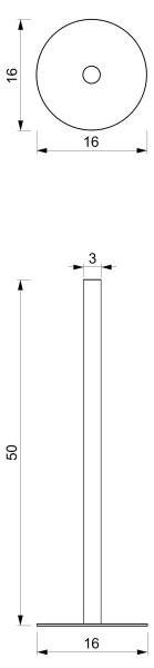 Držák toaletního papíru 51 cm černá