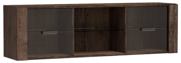 Obývací stěna INDIANAPOLIS t | sestava F | 370 cm | jasan tmavý