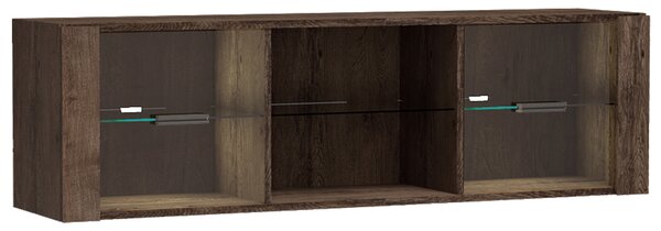 Obývací stěna INDIANAPOLIS t | sestava F | 370 cm | jasan tmavý
