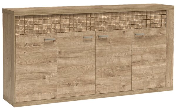 Obývací stěna NATURAL | sestava A | 501 cm + konferenční stolek 120x65 cm | 6 dílů | dub ribbeck