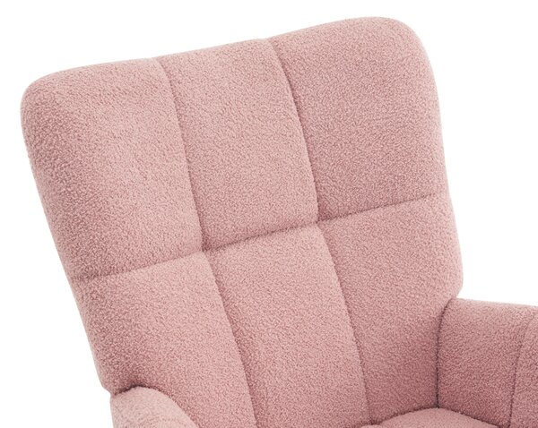 HOUPACÍ ŽIDLE, dřevo, kov, textil, růžová P & B - Křesla klasická, Online Only