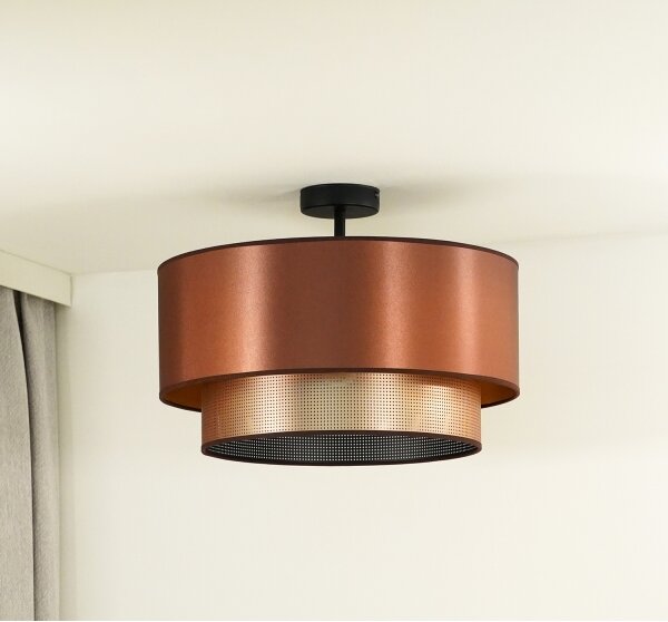 Duolla - Přisazený lustr COPPER SHINY 1xE27/15W/230V pr. 45 cm měděná