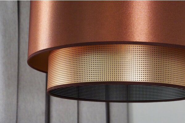 Duolla - Lustr na lanku COPPER SHINY 1xE27/15W/230V pr. 45 cm měděná