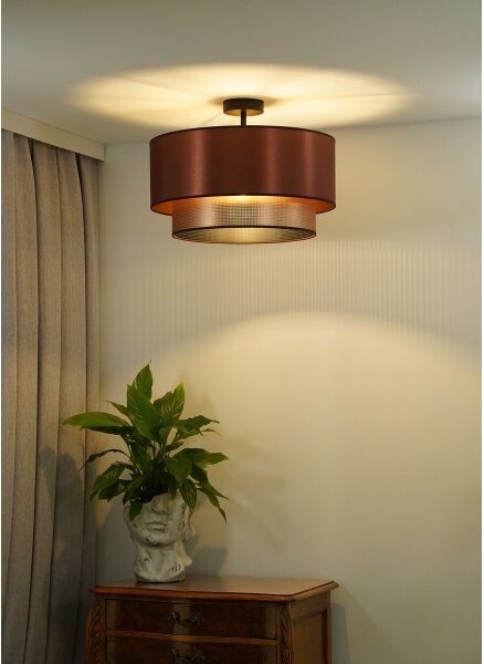 Duolla - Přisazený lustr COPPER SHINY 1xE27/15W/230V pr. 45 cm měděná