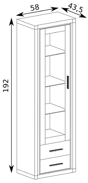 Obývací stěna s komodou DALLAS t | 312 cm + 97 cm | 4 díly | dub trufla
