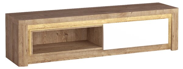 Obývací stěna LIVINIO | 5 dílů | 232,5 cm + 144 cm + 110x63 cm | sestava B | V CENĚ LED LIŠTY | ribbeck/bílá lesk