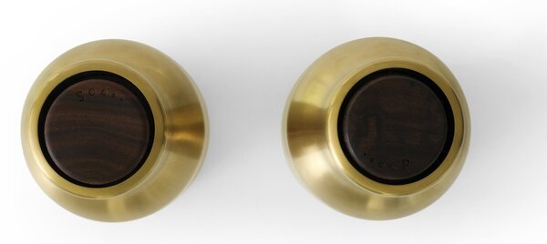 AUDO COPENHAGEN Mlýnky na sůl a pepř Bottle, Brushed Brass, Walnut, set 2ks