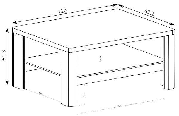 Obývací stěna LIVINIO | 5 dílů | 232,5 cm + 144 cm + 110x63 cm | sestava B | V CENĚ LED LIŠTY | ribbeck/bílá lesk