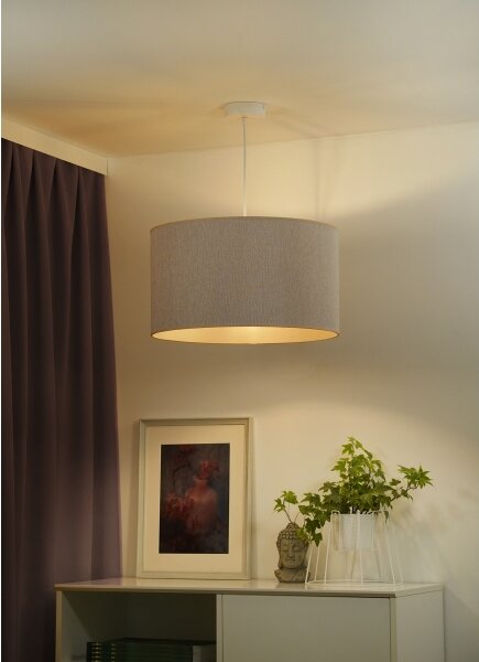 Duolla - Lustr na lanku ROLLER ECO RECYCLING 1xE27/15W/230V pr. 45 cm krémová