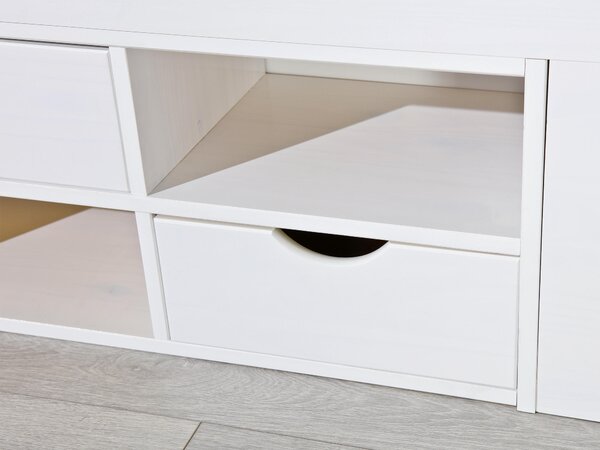 POSTEL S ÚLOŽNÝM PROSTOREM, 140/200 cm, bílá MID.YOU - Manželské postele, Online Only