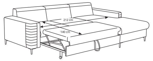 Sedací souprava COLLIN | 252x165 cm | rozkládací s úložným prostorem | záhlavník v ceně | VÝBĚR TKANINY