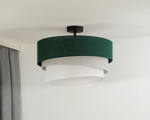 Duolla - Přisazený lustr TRIO 1xE27/15W/230V pr. 45 cm zelená/šedá/bílá