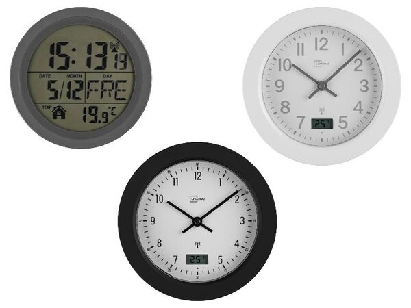 Livarno® Koupelnové hodiny řízené rádiovým signálem (100409154)