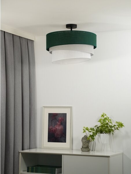 Duolla - Přisazený lustr TRIO 1xE27/15W/230V pr. 45 cm zelená/šedá/bílá